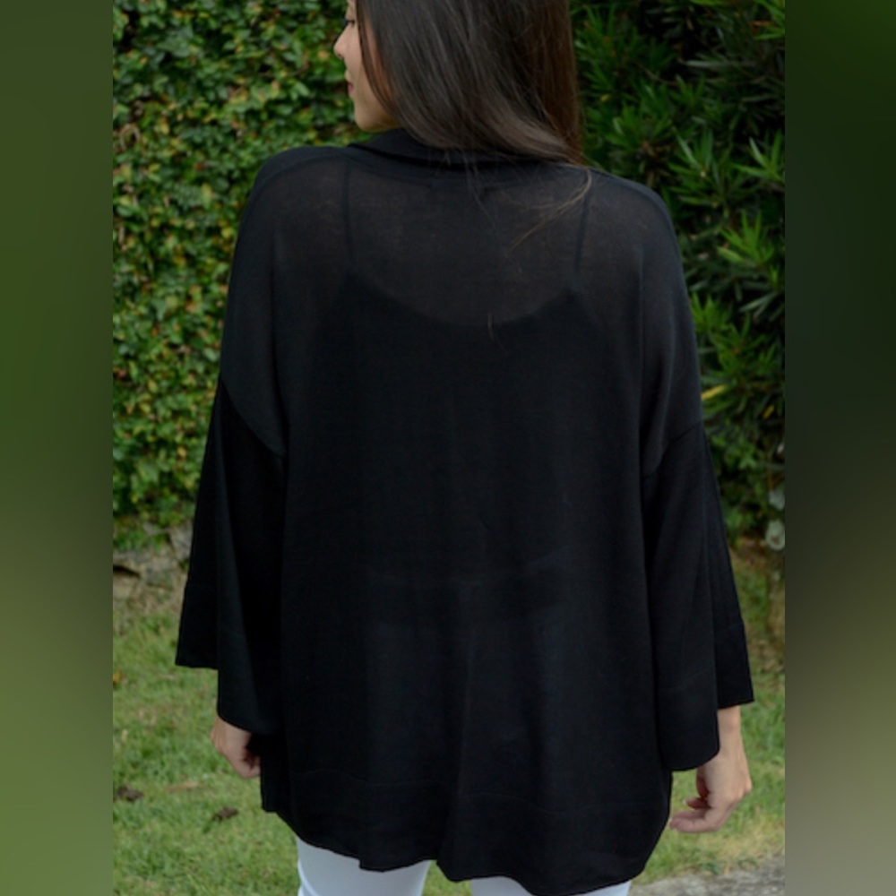 Vero Moda | black oversized sweatshirt light knit | size S/M